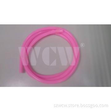 Colored silicone rubber tubing